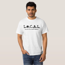 T-shirt preto e branco de L.O.C.A.L