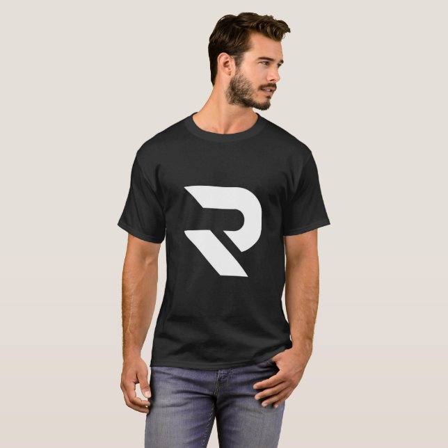 Camiseta T-shirt preto e branco de RumaTube (Frente Completa)