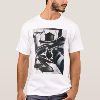 CAMISETA T-SHIRT PRETO E BRANCO DE ZIMAD SPRAYPAINT GRAFFIT