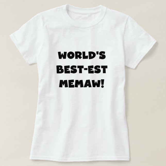 Camiseta T-shirt preto e branco do Melhor-est Memaw do (Frente do Design)