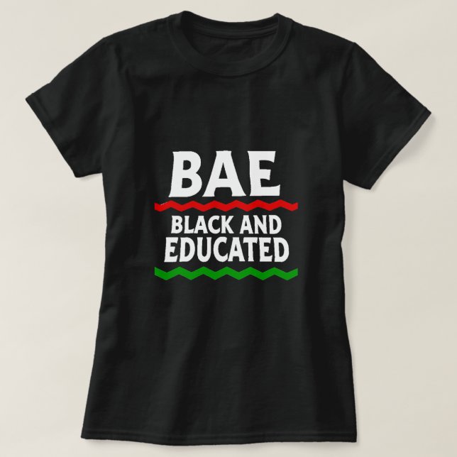 Camiseta T-shirt preto e educado de BAE (Frente do Design)