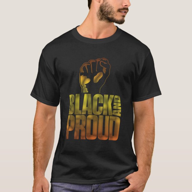 Camiseta T-shirt preto e orgulhoso (Frente)