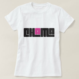 Camiseta T-Shirt preto e rosa