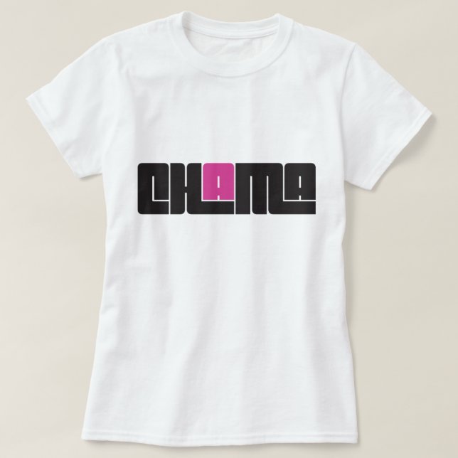 Camiseta T-Shirt preto e rosa (Frente do Design)