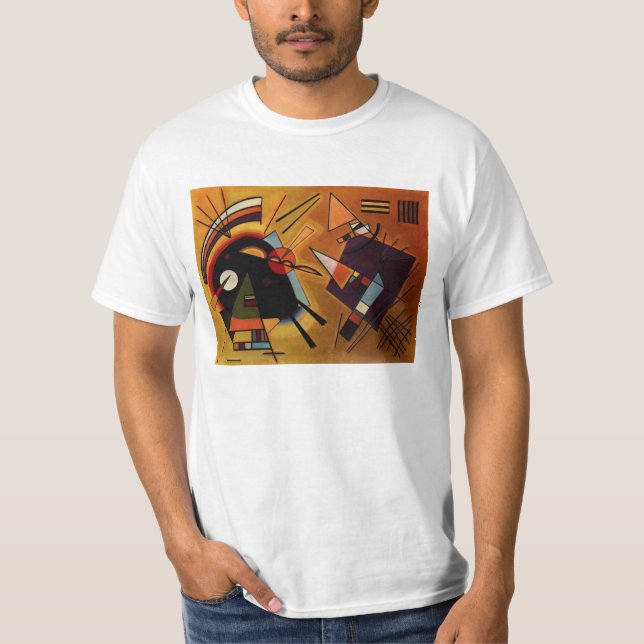 Camiseta T-shirt preto e violeta de Kandinsky (Frente)
