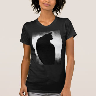 Camiseta T-Shirt Preto Gato Silhuette