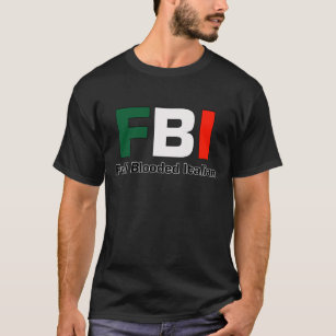 Camiseta T-shirt preto italiano completo do FBI Blooded