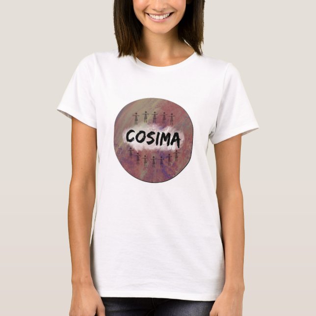 Camiseta T-shirt preto órfão - Cosima (Frente)
