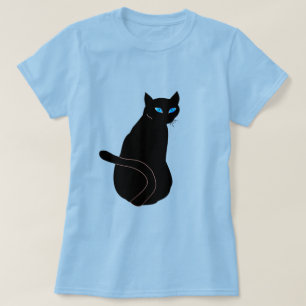 Camiseta T-Shirt Preto para Gatos