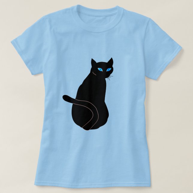 Camiseta T-Shirt Preto para Gatos (Frente do Design)