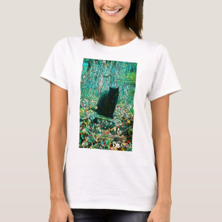 Camiseta T-Shirt Preto para Gatos
