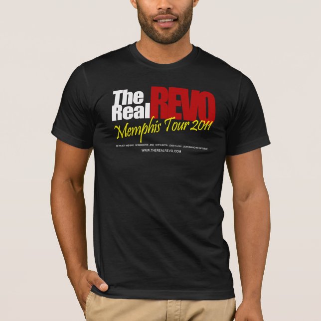Camiseta T-shirt preto real de Revo (Frente)