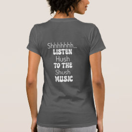 Camiseta T-Shirt Preto Rosa STFU de concerto retrô