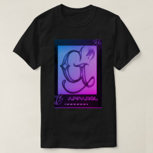 Camiseta T-shirt preto, roxo, e cor-de-rosa de G/Apparel