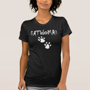 Camiseta T-shirt pretos da MULHER-GATO