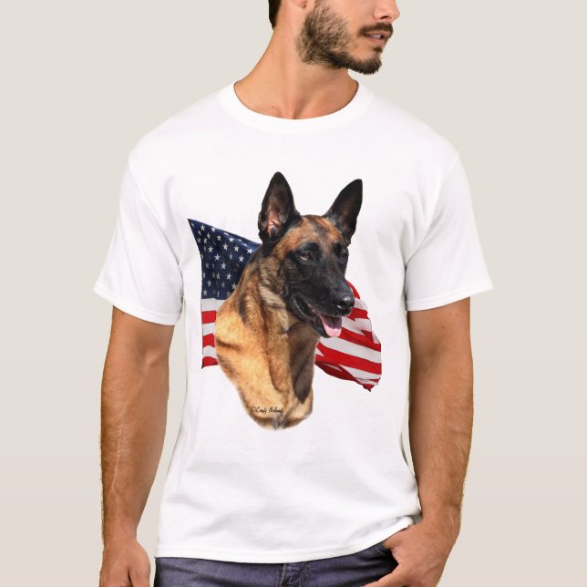 Camiseta T-shirt principal de Malinois do belga (Frente)