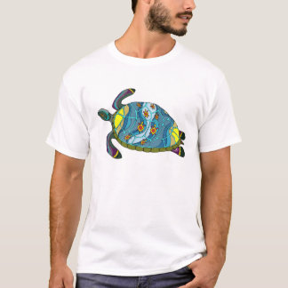 Camiseta T-shirt psicodélica da tartaruga marinha