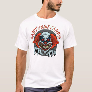 Camiseta T-shirt psicótico do Dia das Bruxas do palhaço