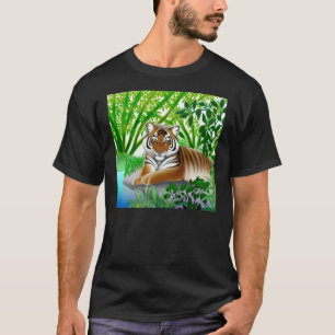 Camiseta T-shirt psto em perigo da obscuridade do tigre de