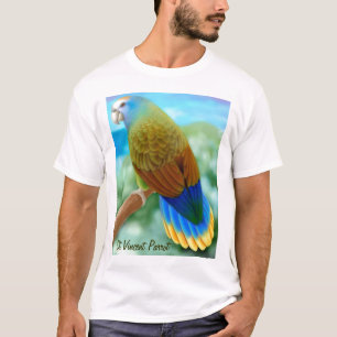 Camiseta T-shirt psto em perigo do papagaio de São Vicente