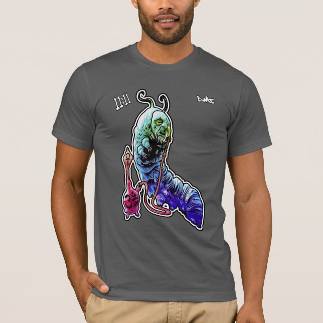 Camiseta T-shirt psycadelic de fumo de Caterpillar - 11:11 (Frente)