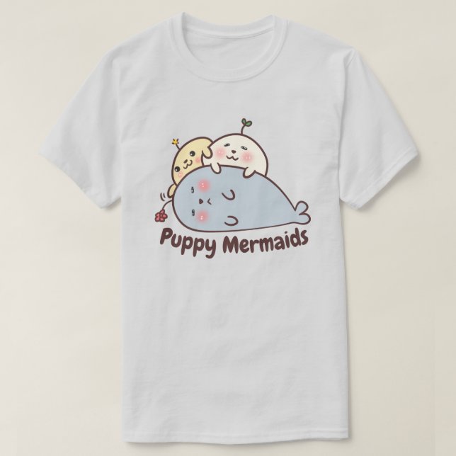 Camiseta T-Shirt Puppy Mermaids (Frente do Design)