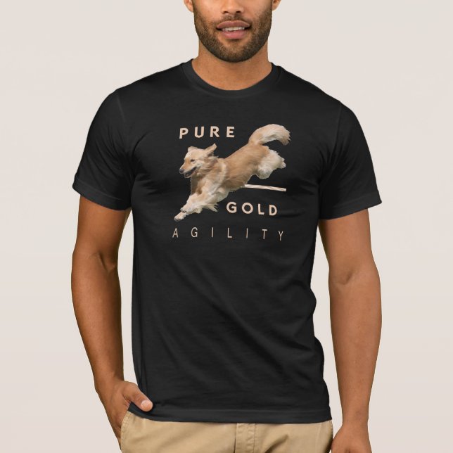 Camiseta T-shirt 'PureGold da agilidade do golden retriever (Frente)
