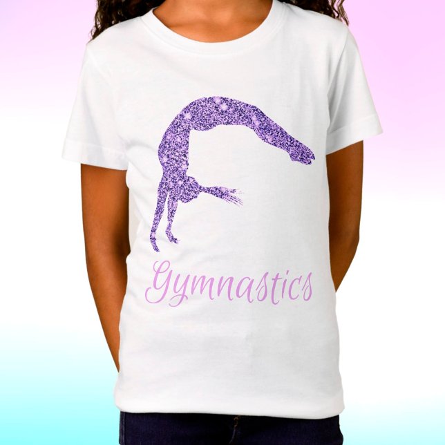 Camiseta T-Shirt Purple Lilac Shimmer da Ginástica (Criador carregado)
