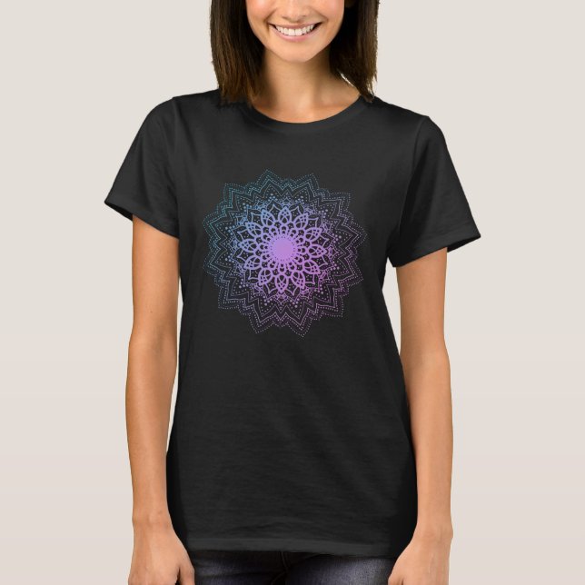 Camiseta T-Shirt Purple Mandala (Frente)