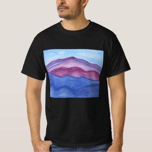 Camiseta T-Shirt Purple Mt Tamalpais Majestade Watercolor