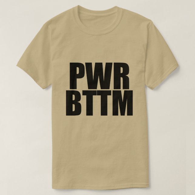 Camiseta T-Shirt PWR BTTM (Frente do Design)