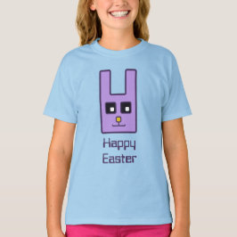 Camiseta T-shirt quadrado do coelhinho da Páscoa (criança)