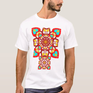 Camiseta T-shirt quadrado dos corações