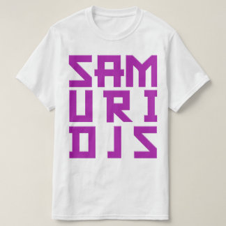 Camiseta T-shirt quadrado roxo do design de SAMURI DJs
