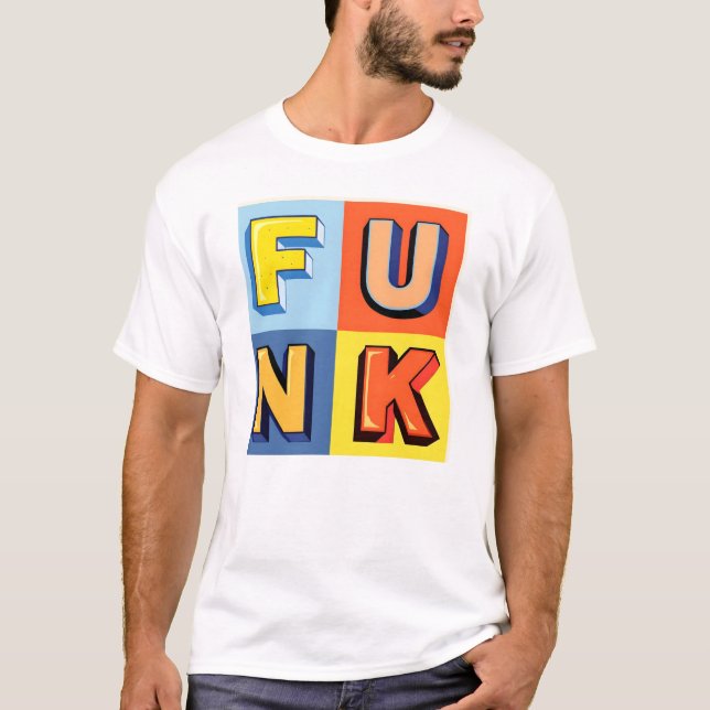 Camiseta T-Shirt quadrados de funk (Frente)