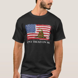 Camiseta t-shirt que da bandeira de gadsden eu não piso em