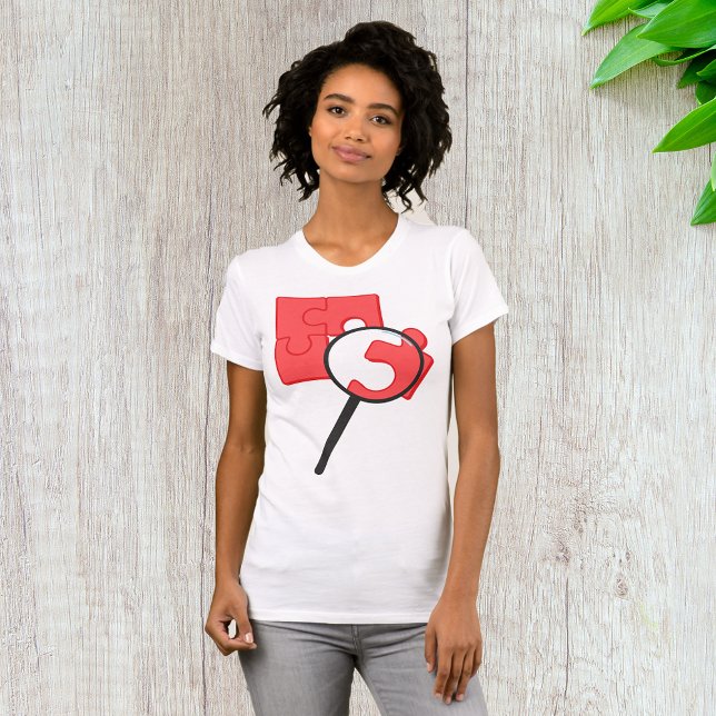 Camiseta T-Shirt quebra-cabeça Womens (Criador carregado)