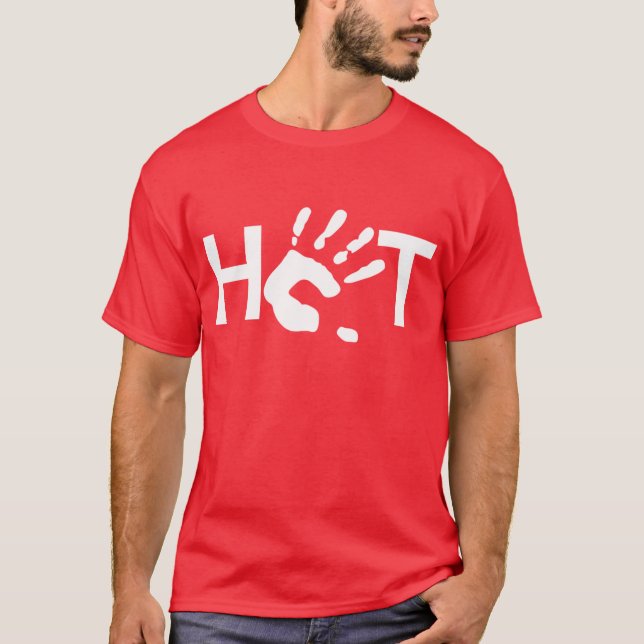 Camiseta T-shirt QUENTE com handprint (Frente)