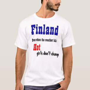 Camiseta T-shirt quentes das meninas de Finlandia