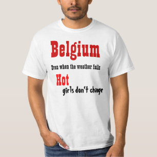 Camiseta T-shirt quentes das mulheres de Bélgica