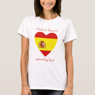 Camiseta T-Shirt Querida Bandeira da Espanha
