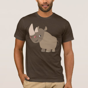 Camiseta T-shirt quieto do rinoceronte dos desenhos
