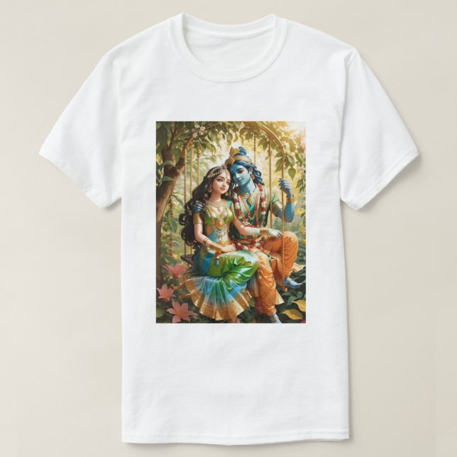 Camiseta t-shirt Radhe Krishna (Frente do Design)