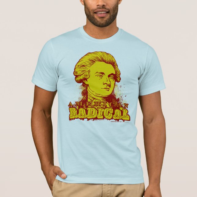 Camiseta T-shirt radical americano de Thomas Jefferson (Frente)