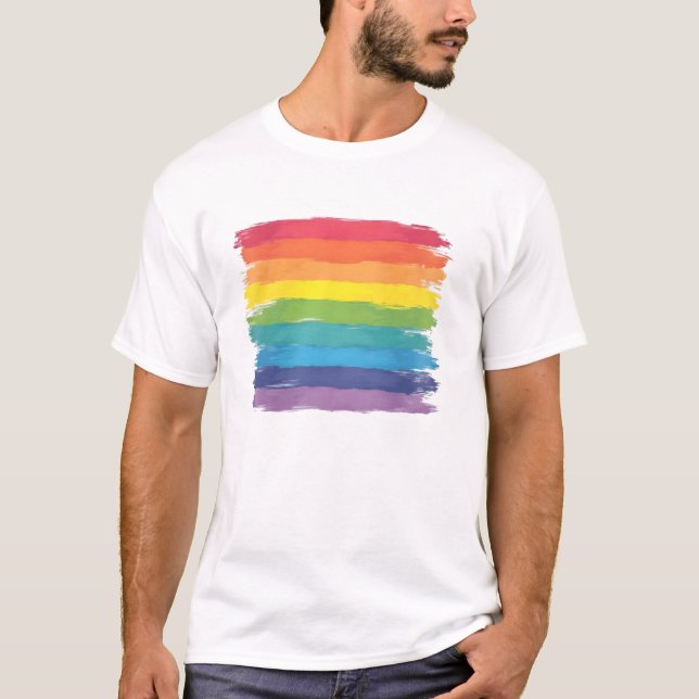 Camiseta T-shirt Ragged Rainbow (Frente)