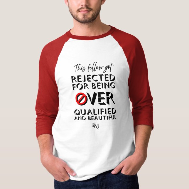 Camiseta T-shirt Raglan : Sobre qualificado (vermelho) (Frente)