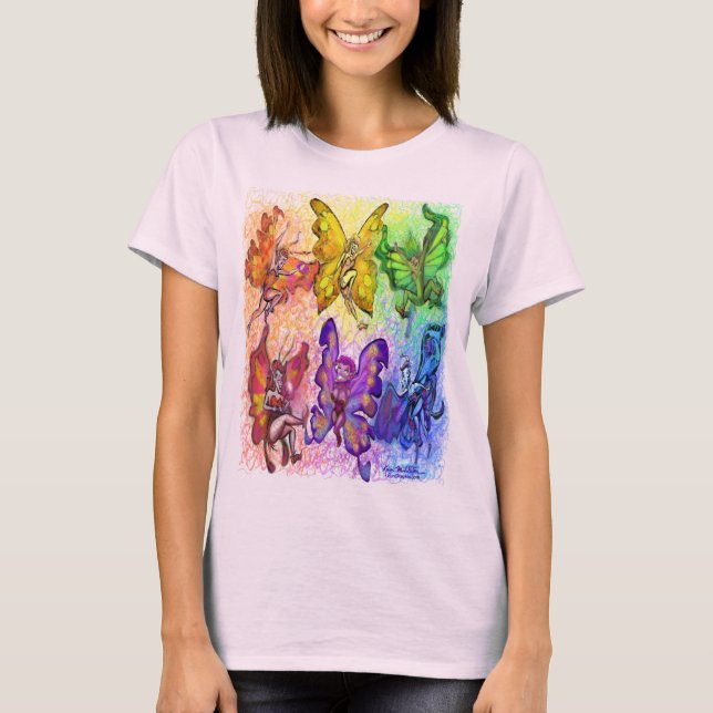Camiseta T-Shirt Rainbow Faeries (Frente)