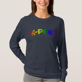 Camiseta T-Shirt Rainbow K-Pop Long Sleeve