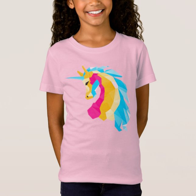 Camiseta T-Shirt Rainbow Unicorn  (Frente)