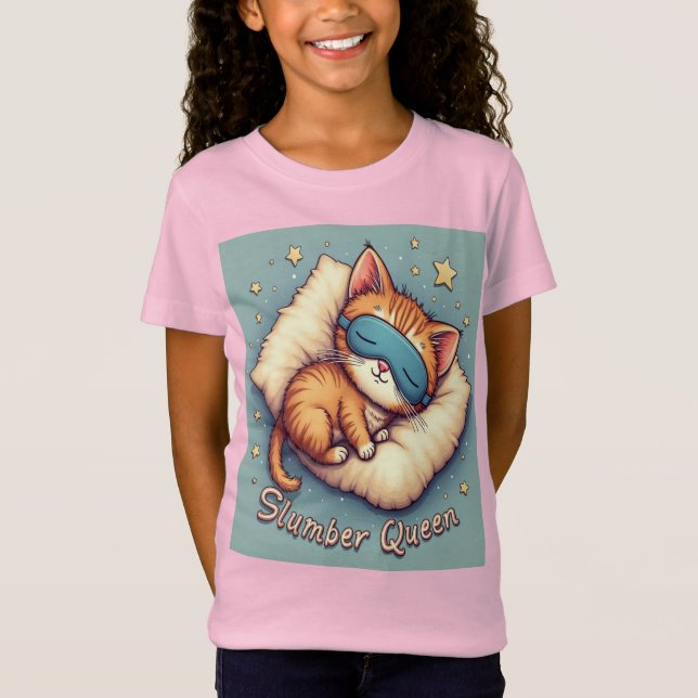 Camiseta T-Shirt Rainha para Meninas - Doce e Cozinha (Frente)